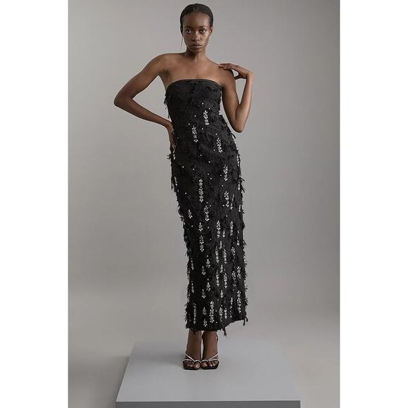 Karen Millen Crystal Embellished Textured Dress NWT  US 12 - Picture 1 of 9